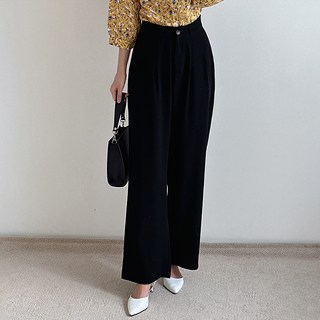 BBAEBBAE 女士褶飾寬版長褲