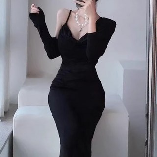 시크힐즈 이벨라 슬림 나시 롱원피스 + 가디건 세트 11638