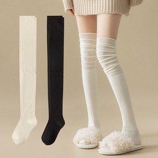 吉恩Y 女性無壓痕四季薄款長版過膝襪半筒襪 2入組