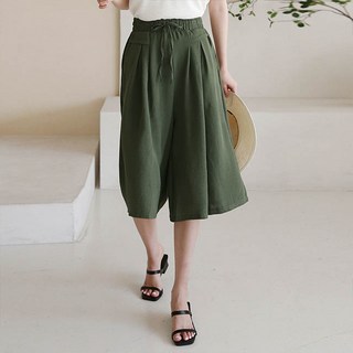 andstyle 女款涼感透氣寬版鬆緊帶褲裙 262647