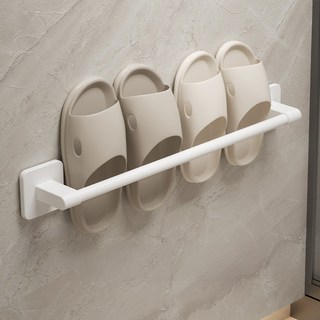 리빙공감 무타공 알루미늄 거실 욕실화 수건걸이, 화이트, 1개