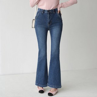 피핀 여성용 플레이어 부츠컷 안밴딩 데님 팬츠 710498