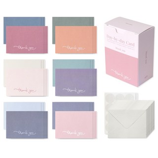 모노라이크 데이바이데이 카드 12종 x 3p + 봉투 36p + 스티커 36p 세트, Thankyou, 1개