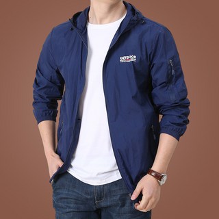 Unhev 男士經典雅痞防風外套