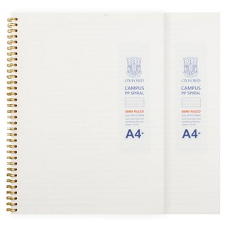 OXFORD 牛奶PP 可撕線圈 A4 左翻 80張 橫線筆記本, 2個, 混色