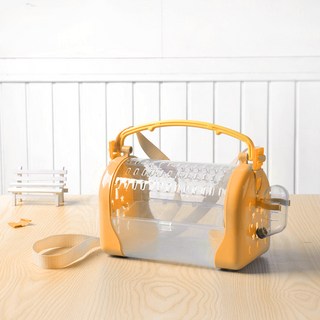 carno 手提背帶兩用倉鼠外出攜帶籠, 黃色, 1個