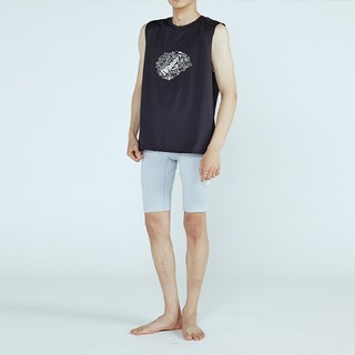 솔레일 남성용 루즈핏 제타 나시 + 베이직 5부 워터레깅스 래쉬가드 세트