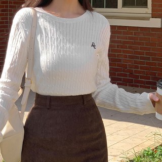 Another Twee 女款 Janes 可水洗麻花圓領針織衫 tnt0641