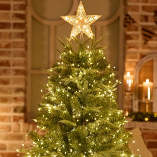 auting 聖誕樹LED樹頂星蜈蚣燈 USB型, 1個, 暖光