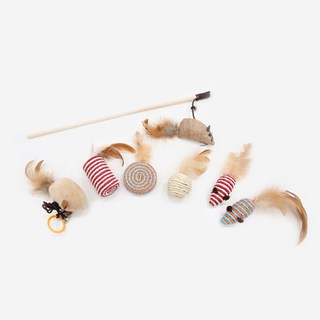 pecanori 抓老鼠貓咪玩具套組 PECA3059, 混合色, 1套