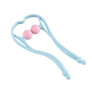 PDS리빙 사무직 필수템 경추 목 마사지 핸드 클램프 수동 마사지기, A블루, 1개