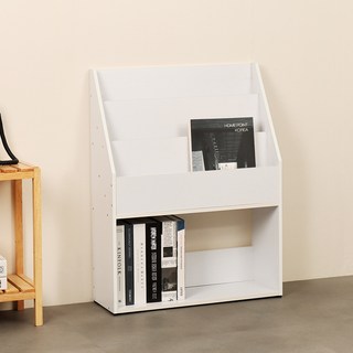 Sloop 開放式雜誌架 600, 奶油白, 3層