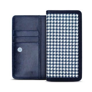 SMC HF千鳥格紋吸盤式翻蓋錢包手機殼