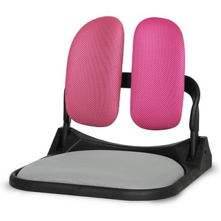 正確姿勢雙折疊網布和室椅 DF-520, 灰色(坐墊), 粉紅色(椅背)