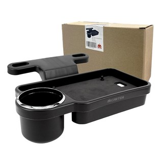 Cartem 頭枕折疊杯架置物桌, 1個, 黑色