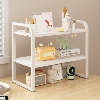 르벤아트 책상 정리 공간 수납 다용도 소형 선반, 화이트, 2단