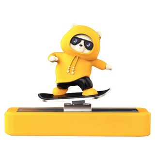 Autocrew 可動小熊 停車號碼牌, 黃熊, 1個