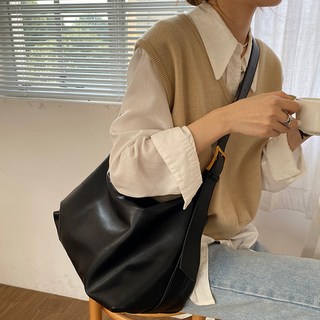 Elsso 大容量日常素色托特肩背包