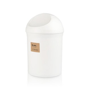 Changsin Living Blanc 半橢圓搖蓋垃圾桶 7L, 白色