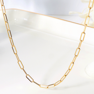 GOLDPANG 女性用 14k Scene Stealer 迴紋針鍊項鍊 + 購物袋