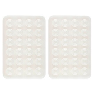 Goospery 粉彩吸附式矽膠固定墊, 半透明, 2個