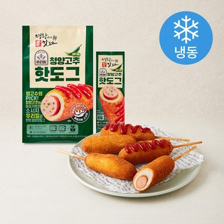명랑시대쌀핫도그 우리밀 청양고추 핫도그 (냉동), 80g, 1개, 8개입