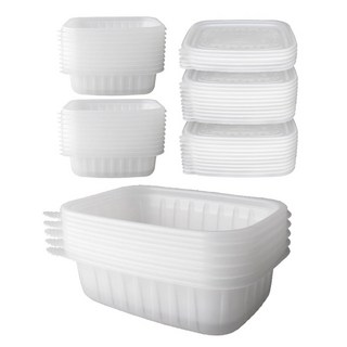 Bloom at Home 方形粥品容器 半透明 中款 25入組, 25組, 25套