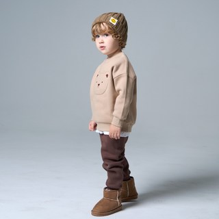 KIDSCOMO 男童款熊熊刷毛運動套裝