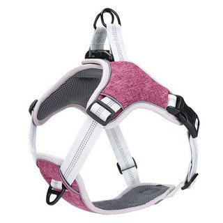 RESPET 狗狗三重安全胸背帶, 粉紅色