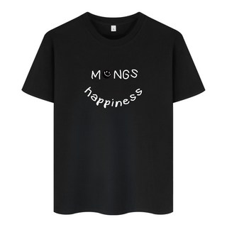 DIMONGS Happiness 短袖T恤 MRD_0083, 黑色