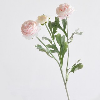 Ju and Ji 室內裝飾牡丹人造花 52cm 3入, 嬰兒粉