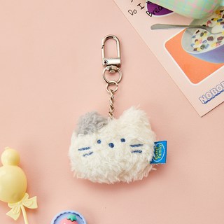 BUTTERSHOP 牛奶貓臉鑰匙圈, 4.5cm, 1個, 混合色