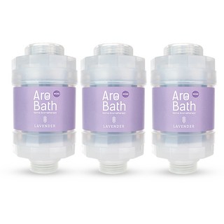 Dewbell Arobath維他命除氯蓮蓬頭濾芯, 3個, 薰衣草香