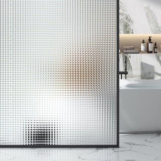 Sheetmate 隱私保護 可重複使用 僅用水黏貼 無黏膠窗戶設計貼膜, 方格玻璃