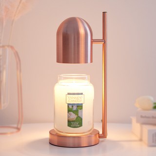 The Sweet Euro Dial Warmer + 燈泡 2p + Yankee Candle 大號清潔棉套裝, Clean Cotton, 玫瑰金（暖色）