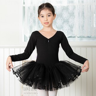 pied a 'terre 女童基本款長袖紗裙芭蕾舞衣 PAB-2005