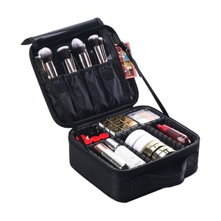 小麥購物 手提式多隔層旅用收納包 L333 26 x 23 x 10cm, 1個, 黑色
