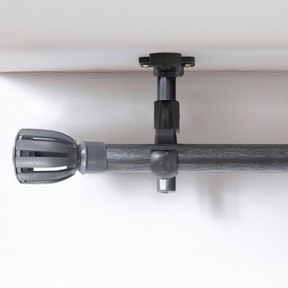 지나송 커튼봉 3p + 조절브라켓 3p 세트, 그레이