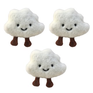 Elsso 軟萌微笑雲朵斜揹包娃娃鑰匙圈 3件組