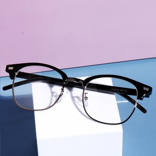 BEIMA 半角框眼鏡E386+防藍光鏡片組