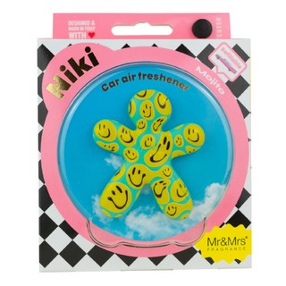 Mr&Mrs FRAGRANCE Niki 特別裝飾 車用芳香劑, 1個, 莫希托