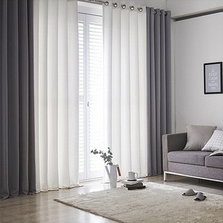 shez Home SOF 时尚遮光中型窗簾, 白色