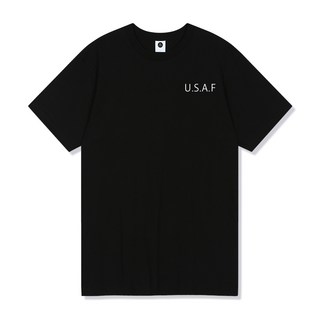 Billact 男女通用 18支 美軍 USAF 短袖 T恤, 黑色