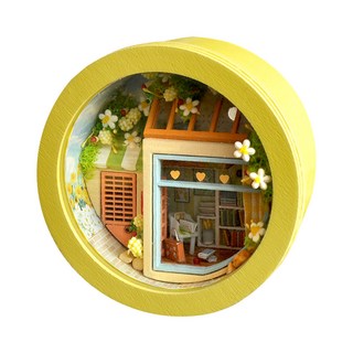 圓形盒小蒼蘭小屋迷你DIY套組, 混合色