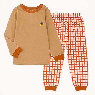 mollimelli 童款栗子松鼠長袖家居套裝