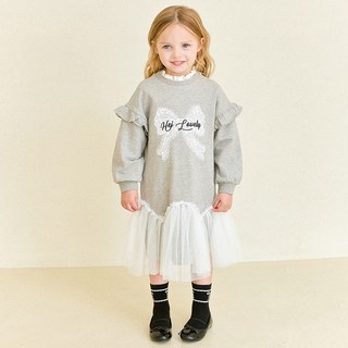 헤이미니 여아용 레이스 리본 프릴샤 원피스