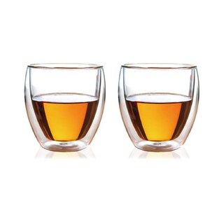 小麥購物 雙層馬克杯 經典款 G109 140g, 透明色, 2個