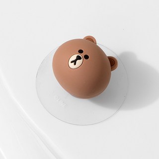 LINE FRIENDS 節省空間公仔門擋兩用多用途掛鉤 KP013, 1個, 棕色