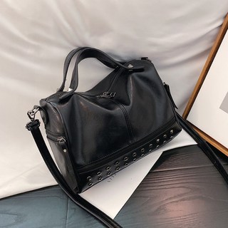 donnashop 女用 FILA 斜背托特包 sc-51999, 黑色