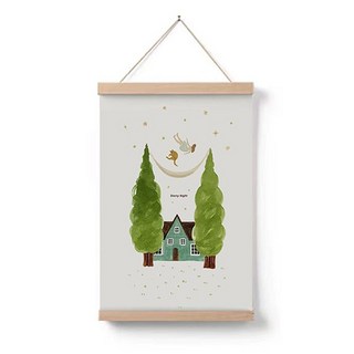 德普羅商務 簡約動物壁掛裝飾布海報, G 月光